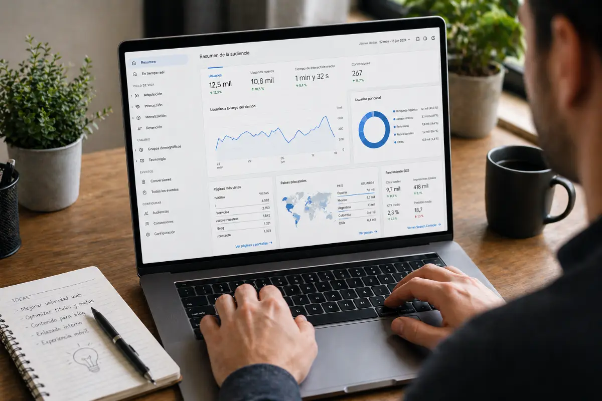 Métricas de SEO rendimiento y medición de una página web